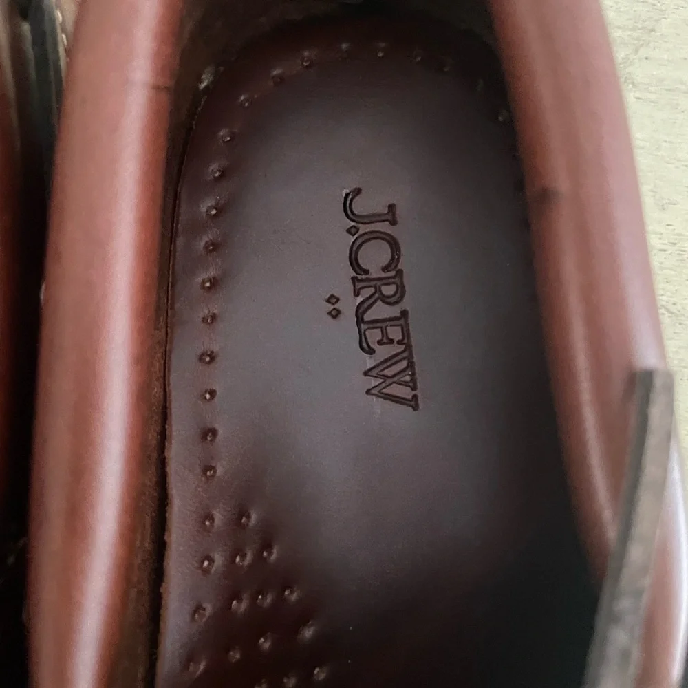 J. CREW Lug boat shoes in Dark Seahorse Brown Size 10 M $198 CL552